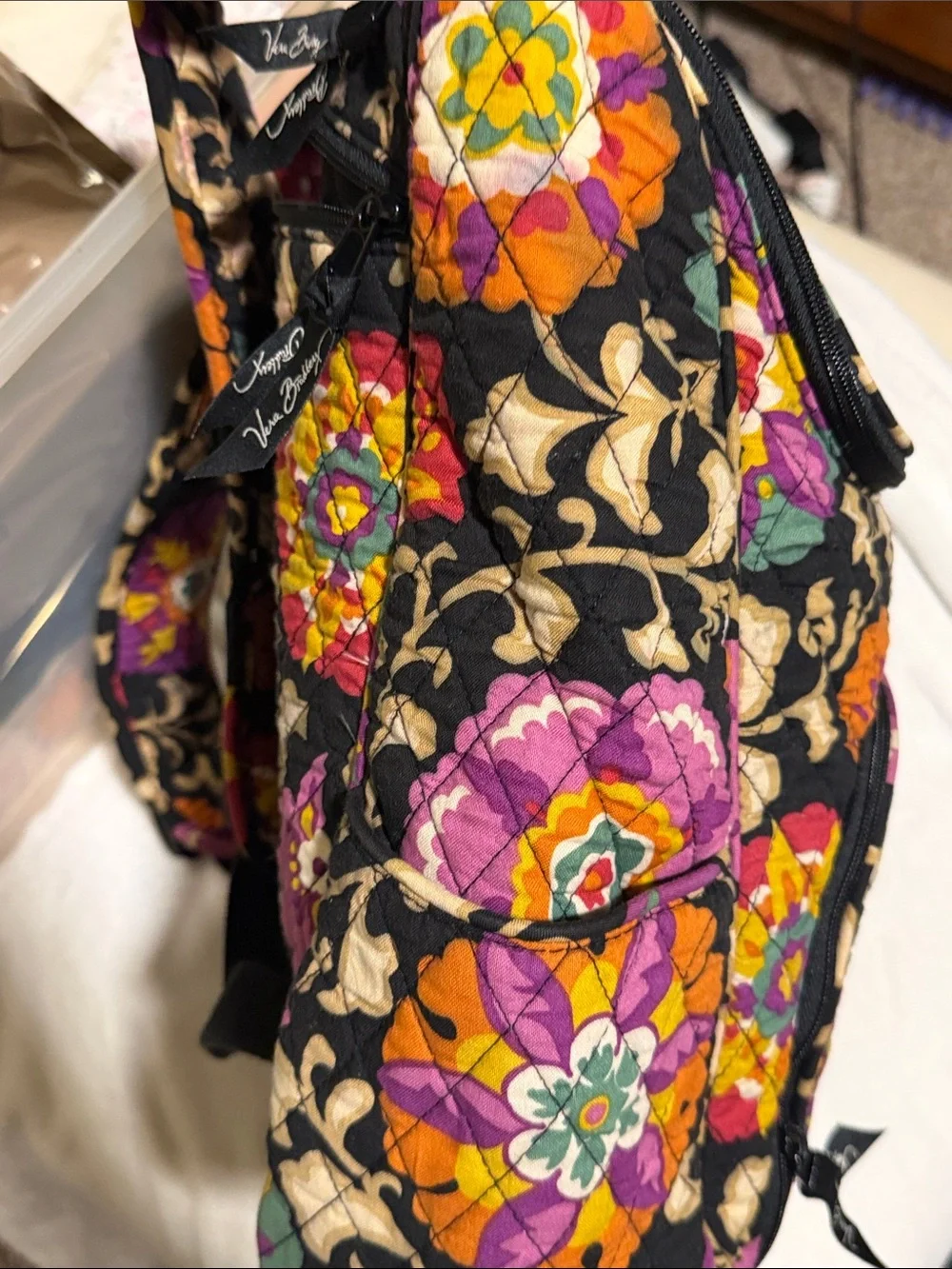 Vera Bradley | Quilted Cotton Campus Backpack in Retired “Suzani”Print Floral